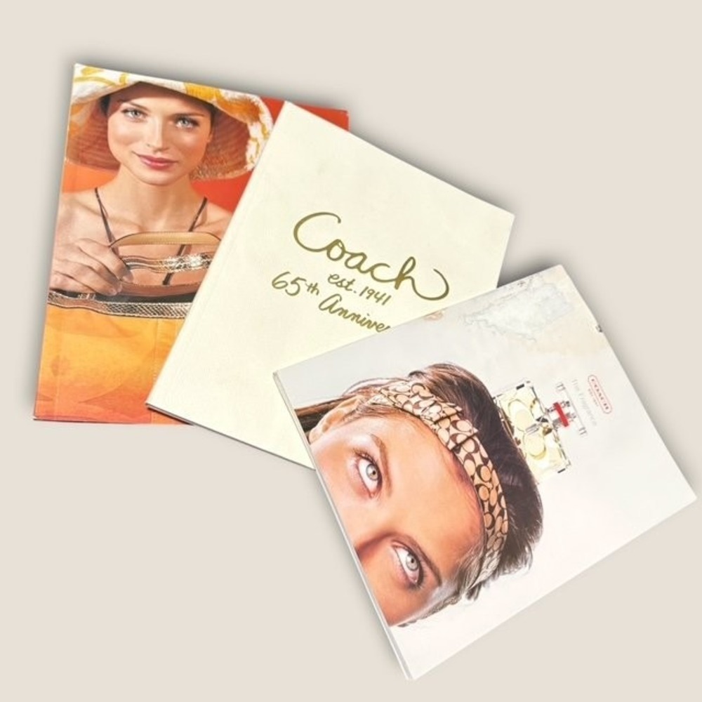 Lot of 3 FLAWED Coach 65th Anniversary Catalogs 2006 Luxury Fashion Collectible